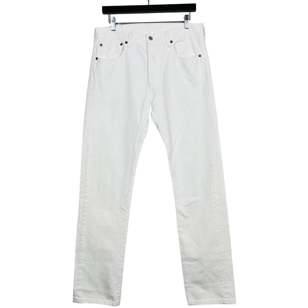 NEW! RE/DONE Levi Strauss Selvedge Denim Slim Straight White - 34x33